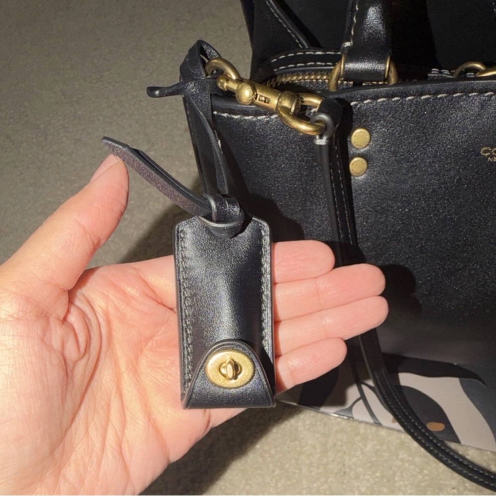 Coach Rogue 31 Black Leather Satchel with Brass Hardware - Picture 5 of 16